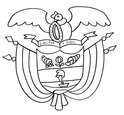dibujos de el escudo de armas de la república de colombia para colorear para colorear pintar e