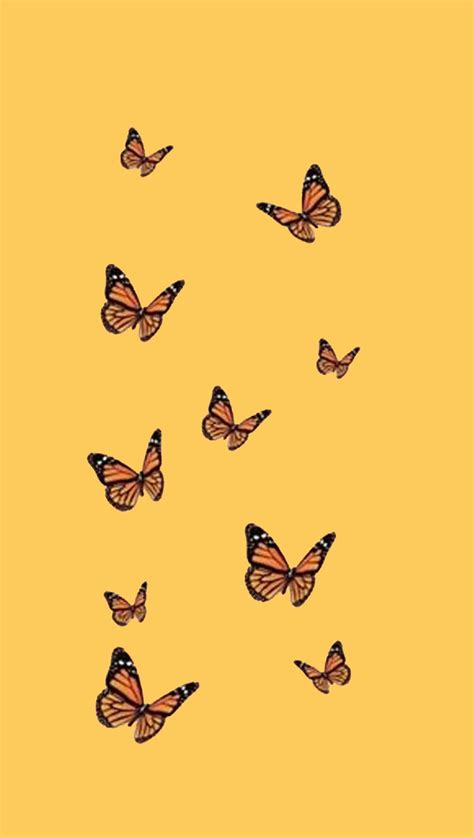 Yellow Butterfly Aesthetic Wallpapers Wallpaper Cave