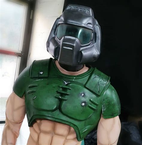 Doomguy Doom Marine Doom Slayer Bundle Armor Muscle T Shirt And Helmet Cosplay Props Etsy