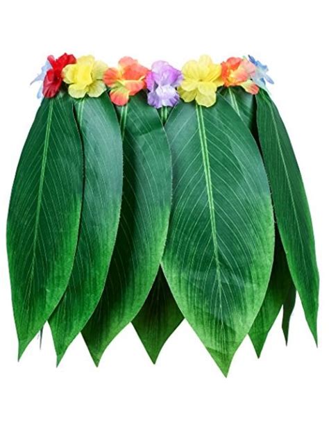 Buy Kefan Leaf Hula Skirt And Hawaiian Leis Set Grass Skirt With