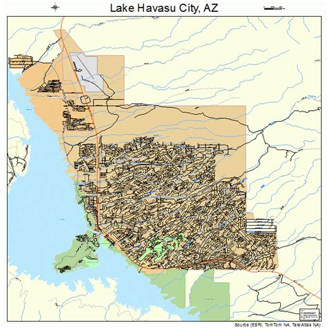 Lake Havasu City Arizona Street Map 0439370