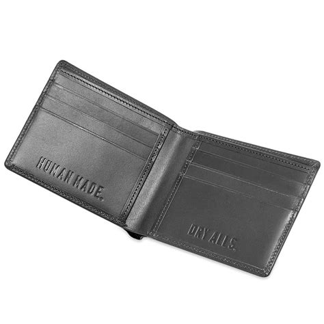 human made leather billfold wallet black end us
