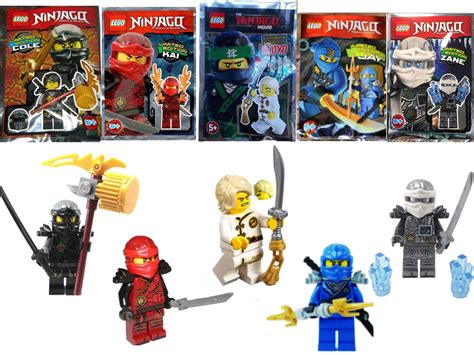 Lego Ninjago 5 X Figurka Cole Kai Lloyd Jay Zane 7040816208