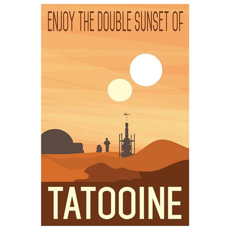 Star Wars Tatooine Travel Poster Etsy Australia