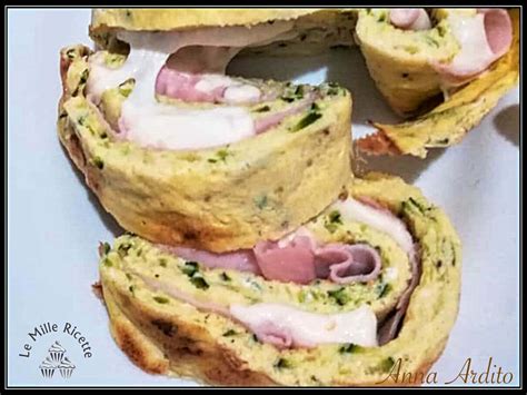 Panino con frittata e prosciutto cotto: ROTOLO di FRITTATA saporito con ZUCCHINE, PROSCIUTTO COTTO ...