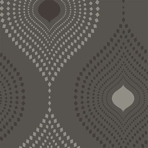 Tia Geometric Wallpaper Black Sample Contemporary