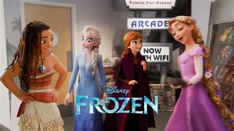 Princesses Rapunzel Elsa And Moana In Once Upon A Studio Vidoe