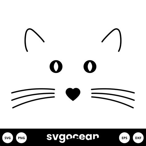 Cat Whiskers Svg Vector For Instant Download Svg Ocean — Svgocean