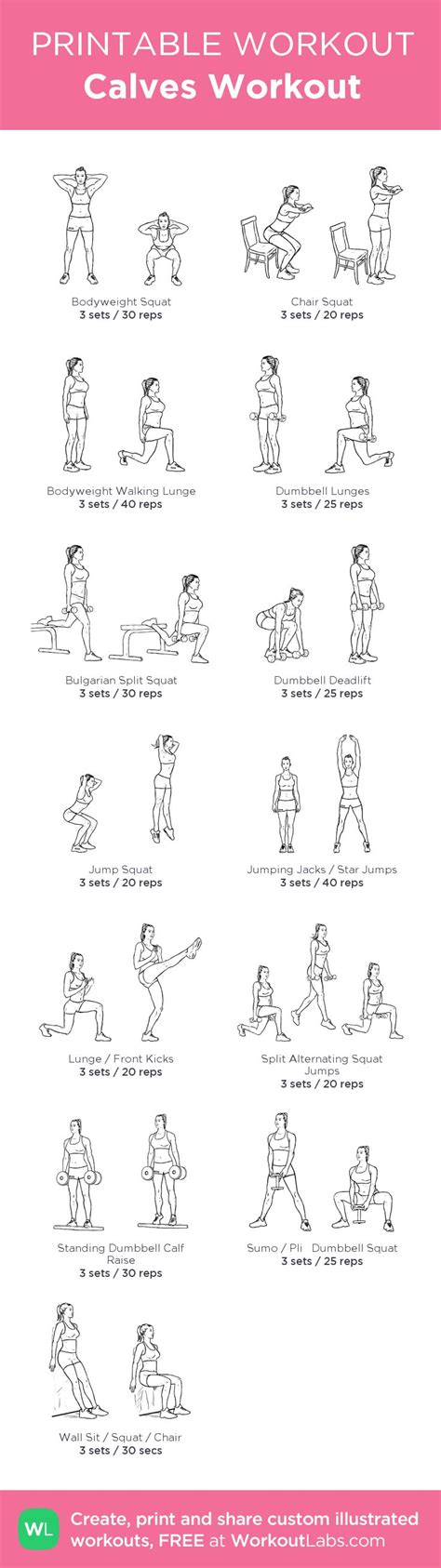 Calves Workout · Free Workout By Workoutlabs Fit