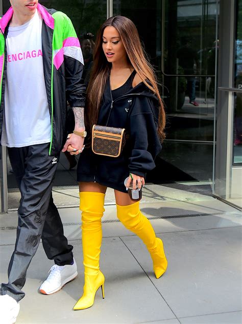 Ariana Grandes Yellow Thigh High Boots Are Brighter Than My Future