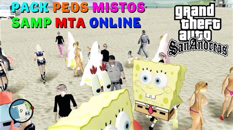 GTA NOVO PACK DE PEDS SKINS MISTOS Pedestres PARA GTA SA FULL HD