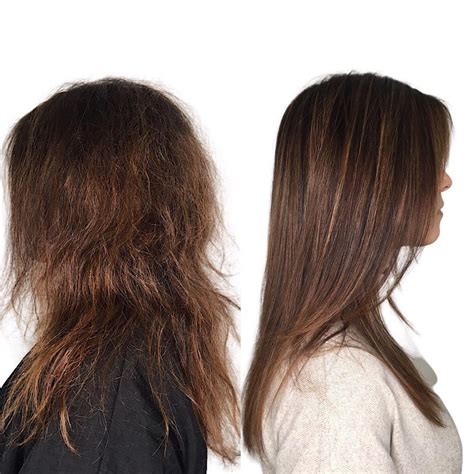Before And After Keratin In 2020 Hair Smoothing Treatment Smooth Hair