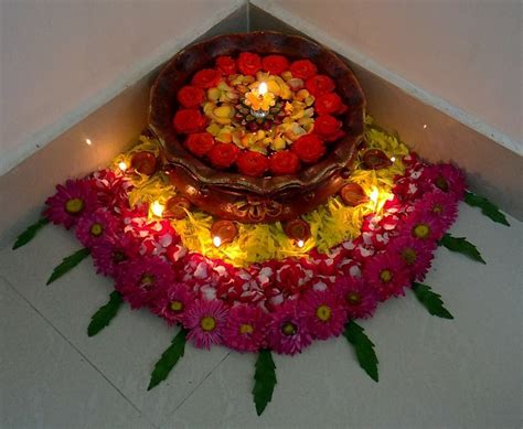 Corner Flower Design For Diwali Festival Flower Decorations Diy