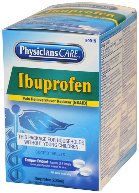 Physicianscare Ibuprofen Pain Reliever Medication Emergency Medical