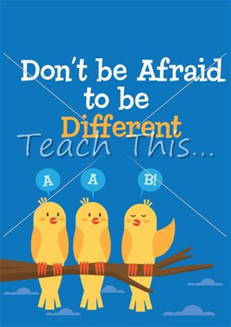 Dont Be Afraid To Be Different Poster Free Download