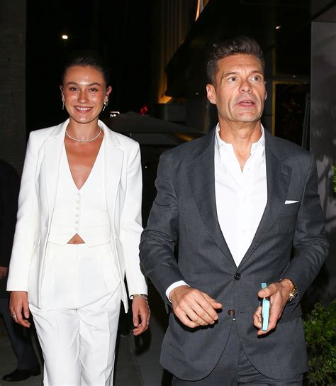 Ryan Seacrest 48 Steps Out With Girlfriend Aubrey Paige 25 In Rare