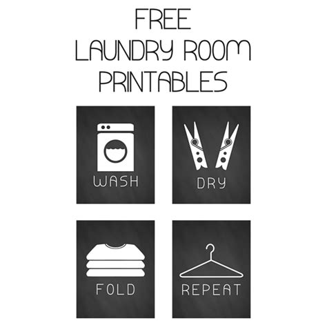 Laundry Room Printable Signs