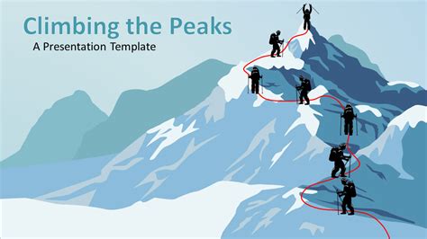 Climbing The Mountain A Powerpoint Template From
