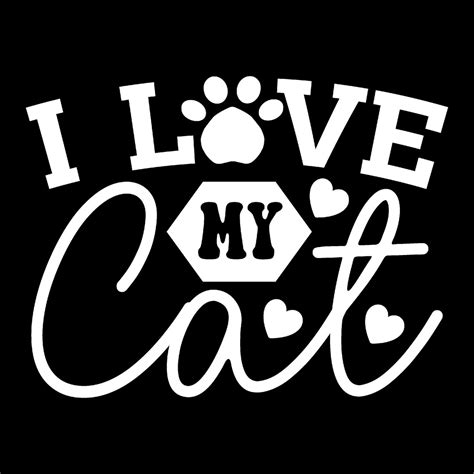 I Love My Cat Svg Cat Lovers Svg And Png Instant Download Cat File Etsy