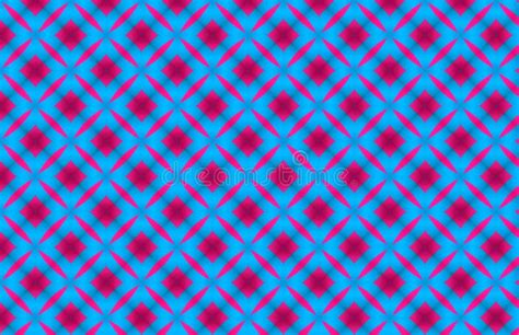 Red Square Repeating Geometric Blue Pattern Design Stock Illustration