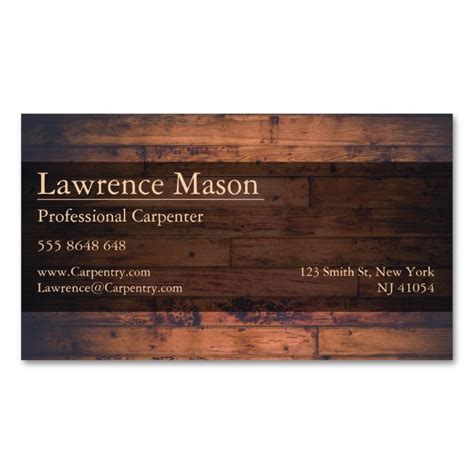 Professional Builder Carpenter Business Card