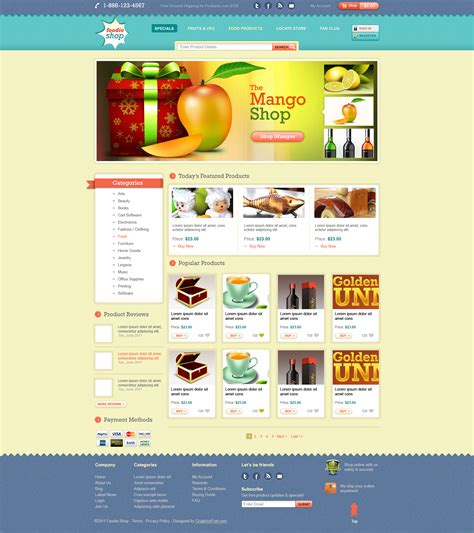 Ecommerce Website Template Design Psd Graphicsfuel