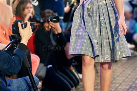 Photographers Working At Fashion Show Stock Image Image Of People