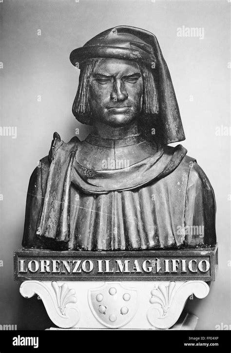 Lorenzo De Medici N1449 1492 Florentinische Staatsmann Und