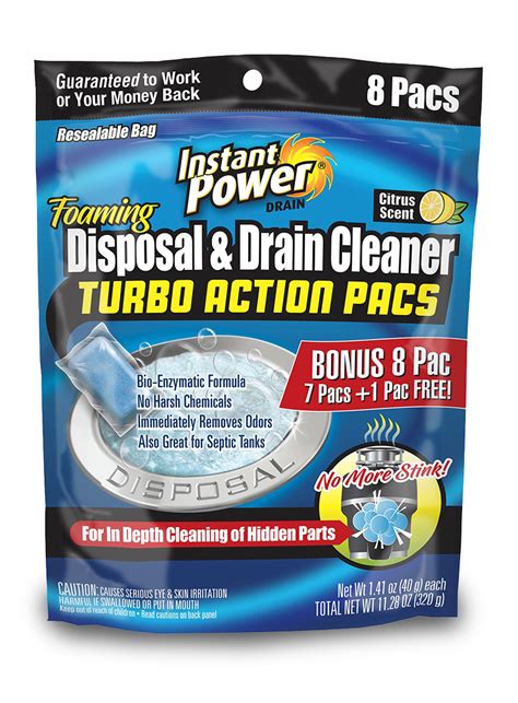 Instant Power Foaming Disposal And Drain Cleaner Pacs Instant Power