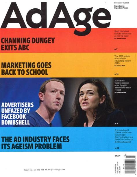 Ad Age November 19th 2018 Advertising Age Adage News Magazines