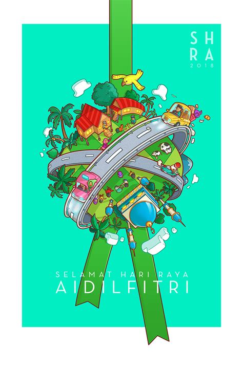 Some companies have creative wishes and graphic in conjunction with hari raya: Selamat Hari Raya on Behance