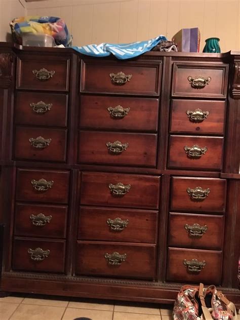 All except the backing and drawer bottoms. Solid wood dresser for Sale in Louisville, TN - OfferUp