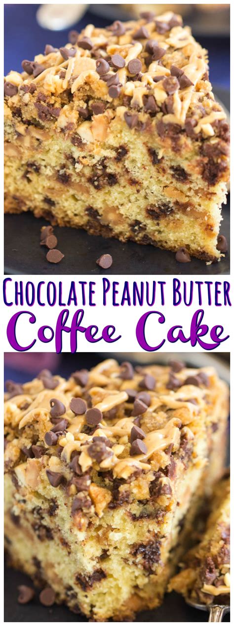 Heat ½ cup of milk in the microwave for 45 seconds. Chocolate Peanut Butter Coffee Cake - The Gold Lining Girl