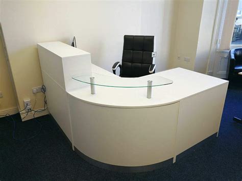 Buy White Reception Desk Curved Reception Desk Curved Corner Glass