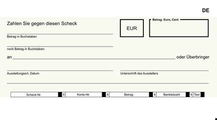Definition, rechtschreibung, synonyme und grammatik von 'scheckvordruck' auf duden online nachschlagen. Bilder und Videos suchen: verrechnungsscheck