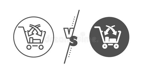 Cross Sell Line Icon Market Retail Sign Vector Stock Vector