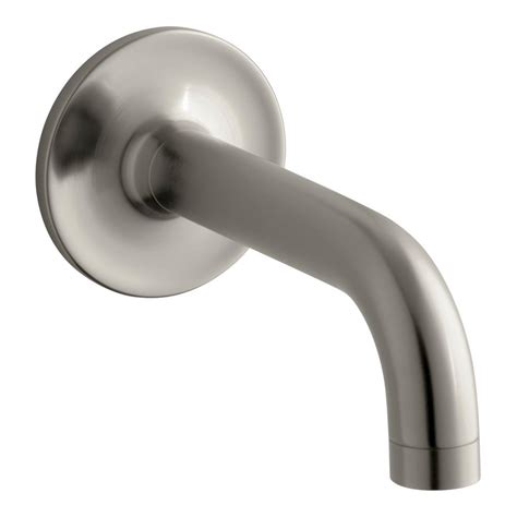 Kohler purist® single handle single function bathtub & shower faucet in polished chrome (trim only). KOHLER Purist Wall-Mount Non-Diverter Bath Spout in ...
