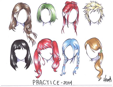 And as always if you any questions feel free to ask. Anime Hair Coloring Practice | how to draw manga 3d ...