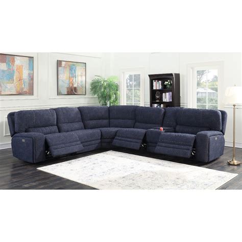 See more ideas about reclining sectional, sectional, living room sectional. Indigo Blue 6 Piece Reclining Sectional Sofa - Rock Quarry ...