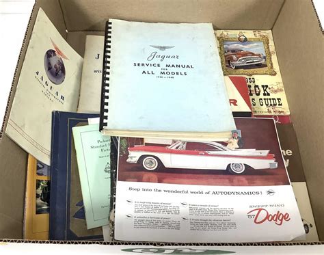 Lot Vintage Car Brochures Manual Jaguar Buick