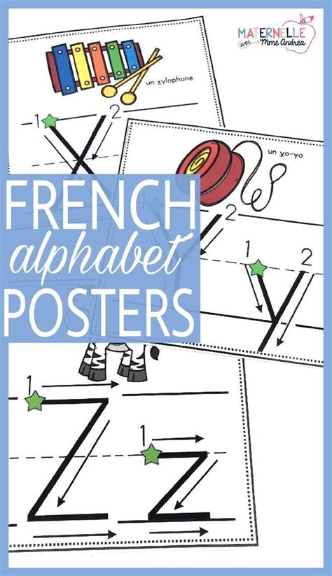 Affiches Dalphabet French Alphabet Posters Square With Arrows