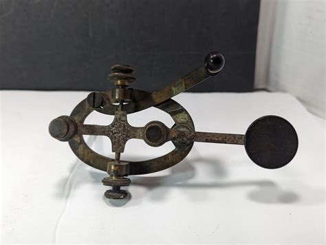 Jh Bunnell Vintage Brass Telegraph Morse Code Legged Key Unknown