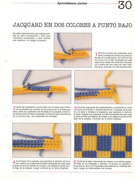 Descubrirás patrones, puntos y técnicas paso a paso. Paso a paso: Como hacer jacquard en el tejido crochet - Tejido Facil