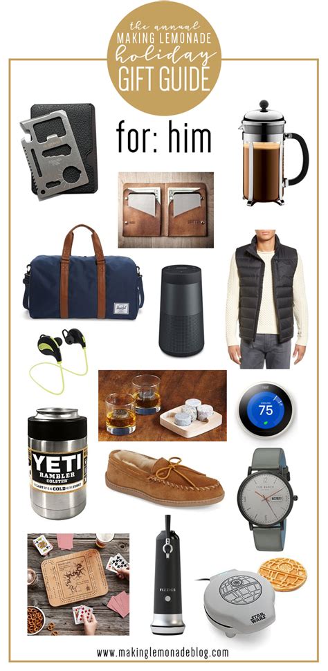 With a wide selection of 49 unique items, catered to a variety of budgets and interests, these birthday gifts for men. Best Gifts for Him (Holiday Gift Guide) | Making Lemonade