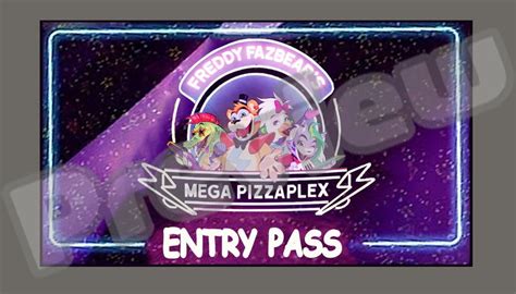 Freddy Fazbear Mega Pizza Plex Entry Pass Fnaf Security Etsy Uk