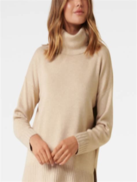 Buy Forever New Women Beige Solid Pullover Sweater Sweaters For Women