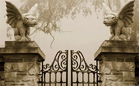 Guarded Gates Gargoyles Gothic Garden Gothic Gargoyles