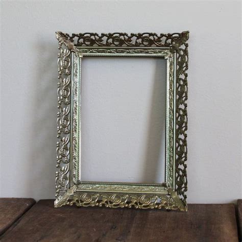 Ornate Brass Picture Frame Vintage Metal Gold Tone Photo Etsy Brass