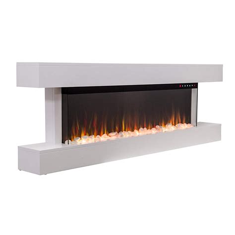 2023 New Premium Product 60inch White Wall Mounted Electric Fire Suite