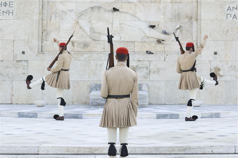 The Changing Of The Guard In Athens Greece